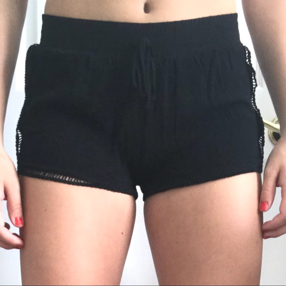 black booty shorts